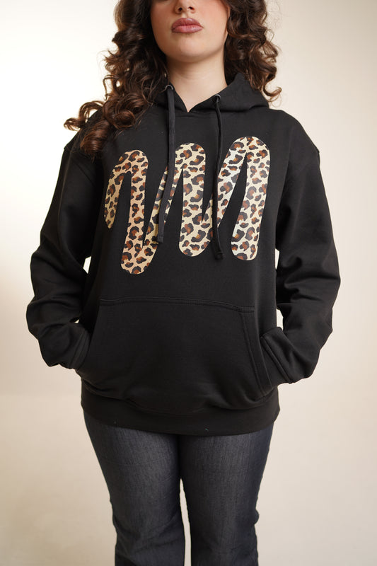 Felpa "Leopard Emme" - Nera