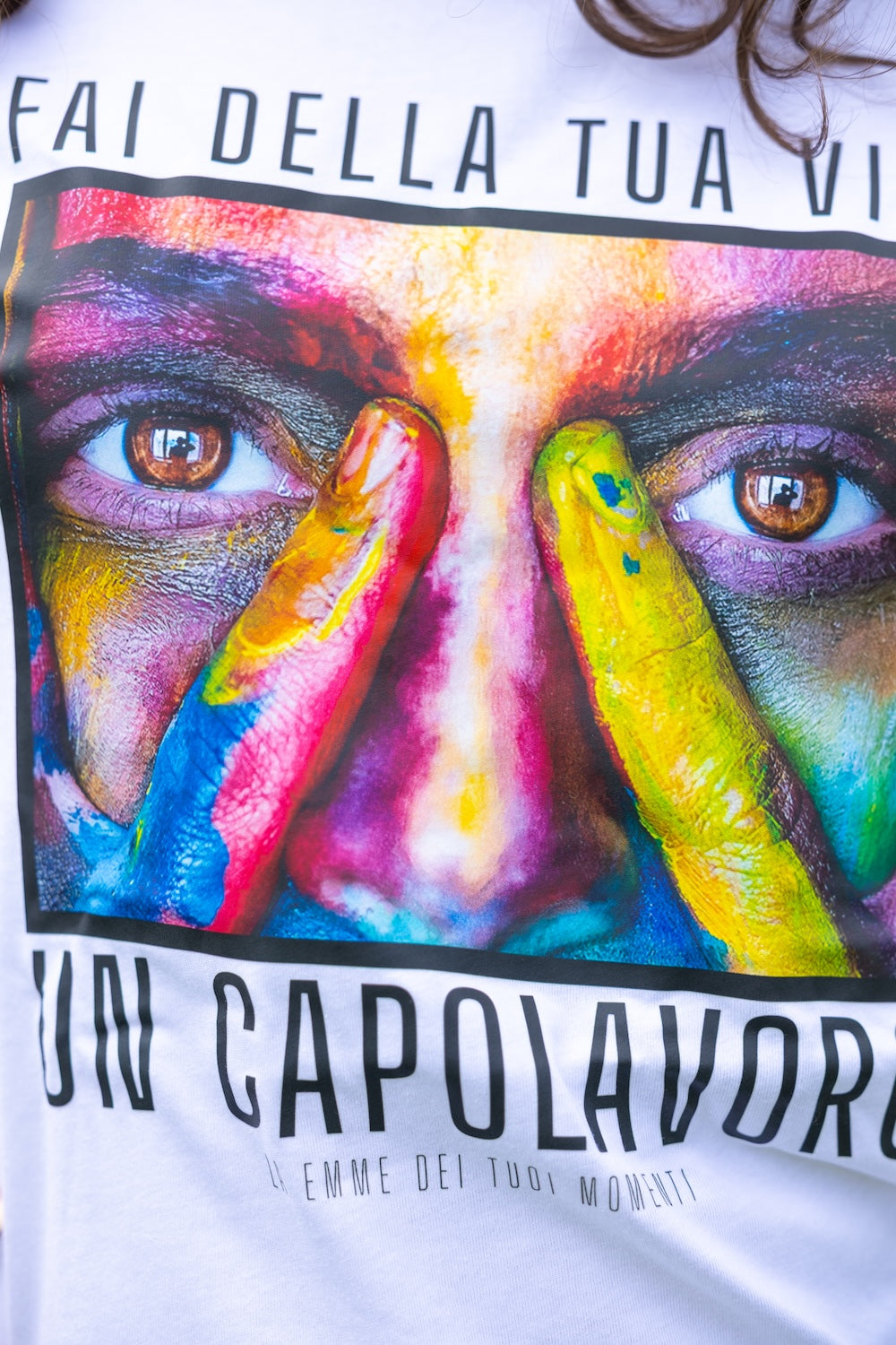 T-shirt “Fai della tua vita un capolavoro” – Bianca e Nera