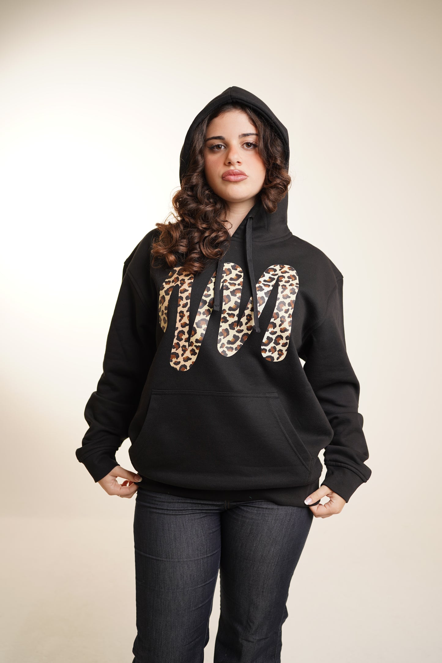 Felpa "Leopard Emme" - Nera